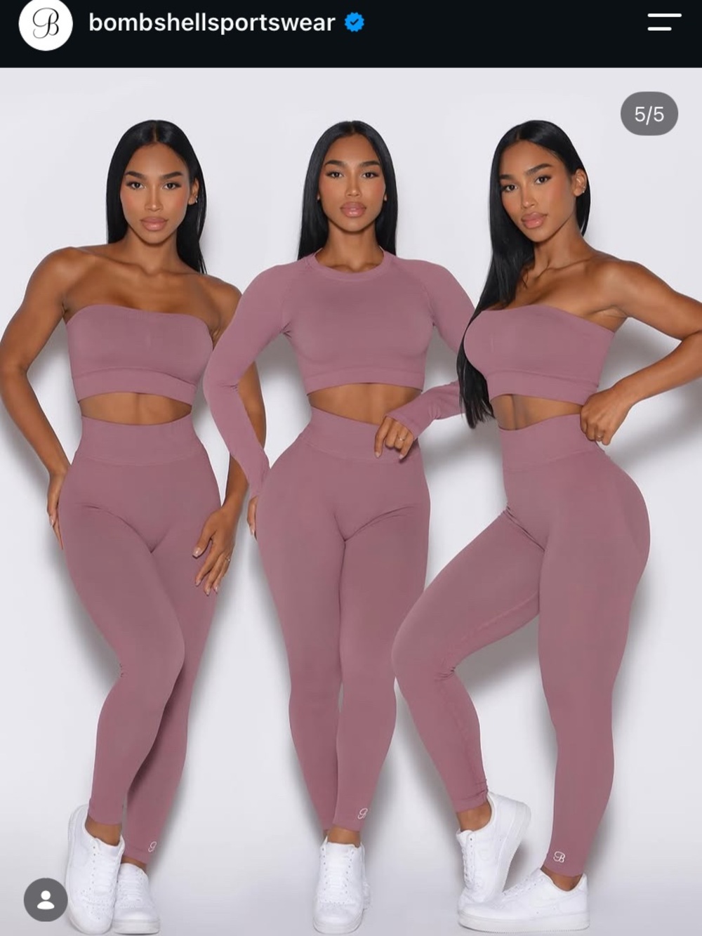 Bombshell Sportswear Dusty Mauve Cheeky Seamless Leggings